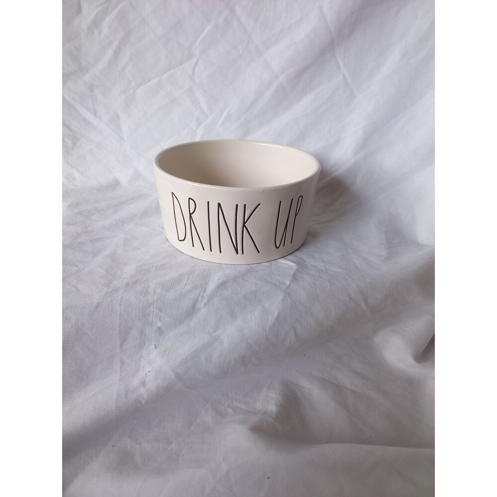 Rae Dunn "Drink Up" Dog/Pet Water Bowl